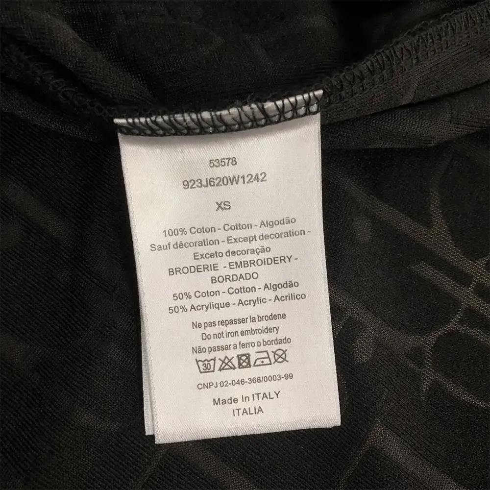 Dior Men Oblique Relaxed-Fit T-Shirt Black Terry Cotton Jacquard - image 4