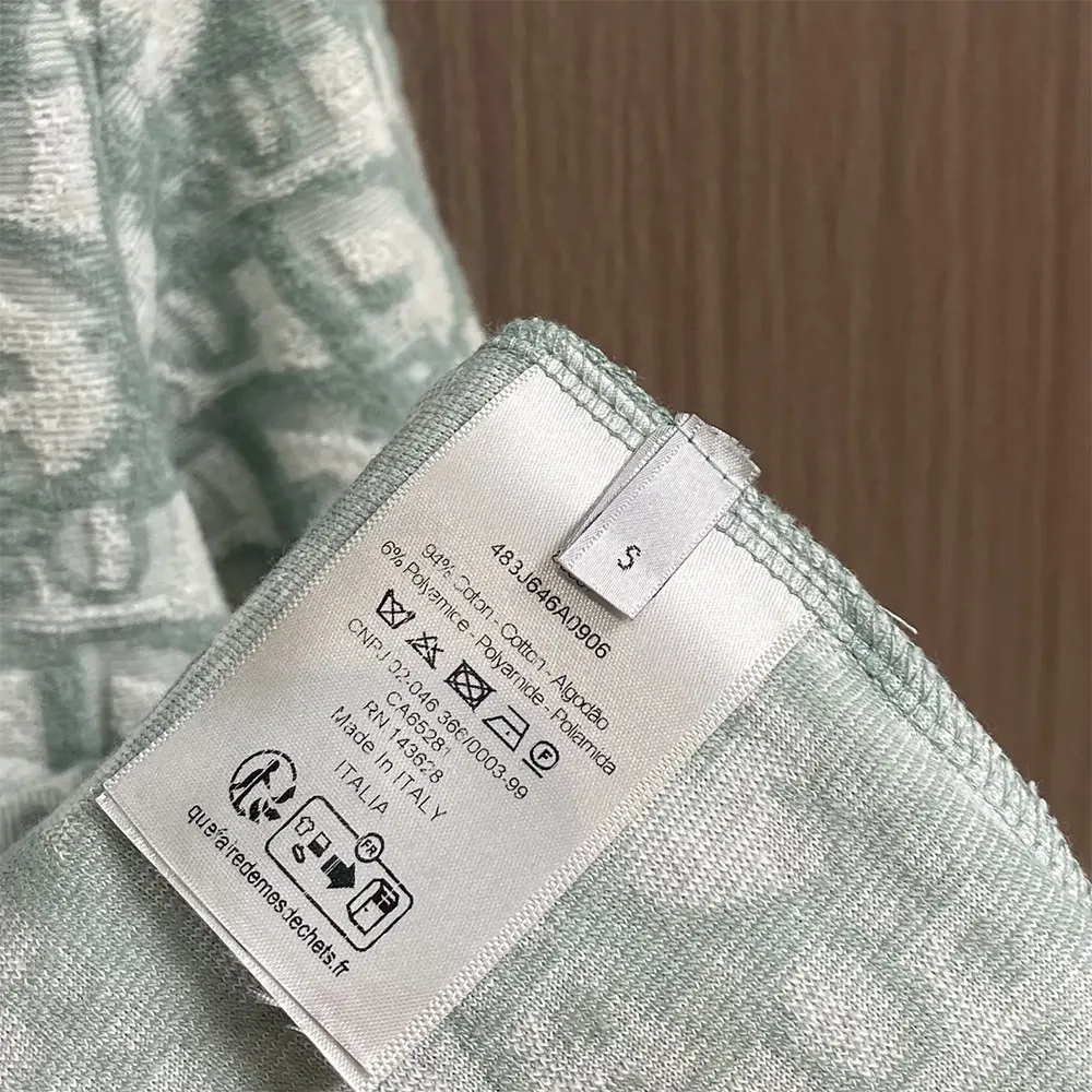 Dior Men Oblique Relaxed-Fit T-Shirt Green and White Terry Cotton Jersey - image 9