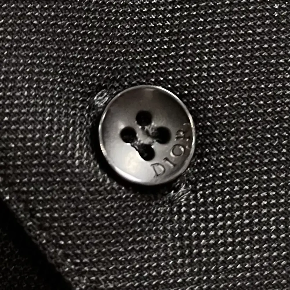 Dior Men Polo Shirt with Bee Embroidery Black Cotton Piqué - image 7