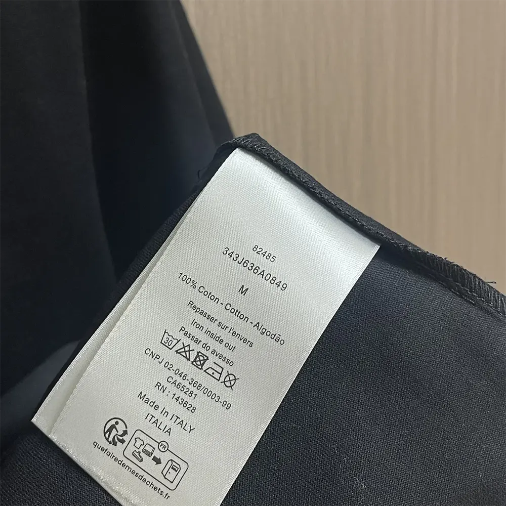 Dior Men T-Shirt with Bee Embroidery Black Cotton Jersey - image 9
