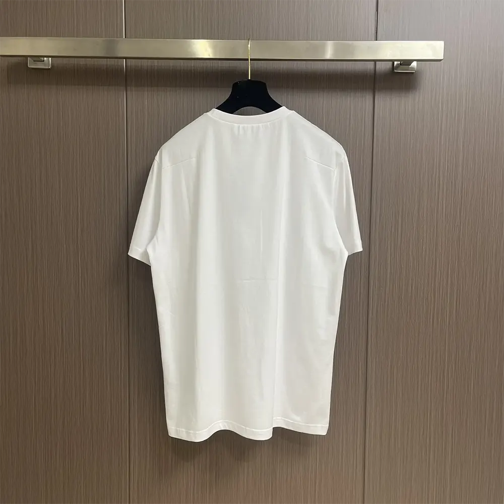 Side profile showing fit and texture of Dior Men T-Shirt bee embroidery