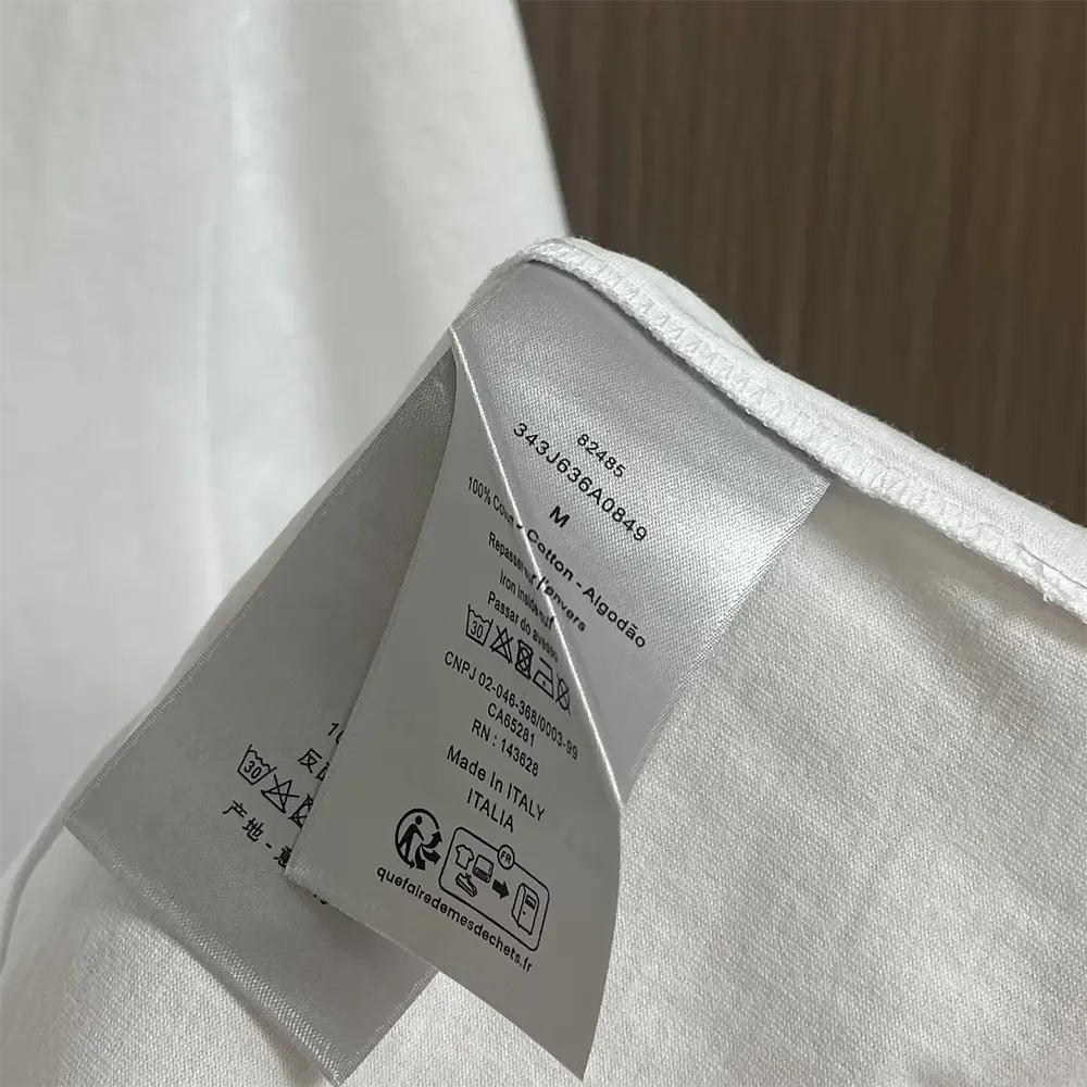 Dior Men T-Shirt with Bee Embroidery White Cotton Jersey - image 9