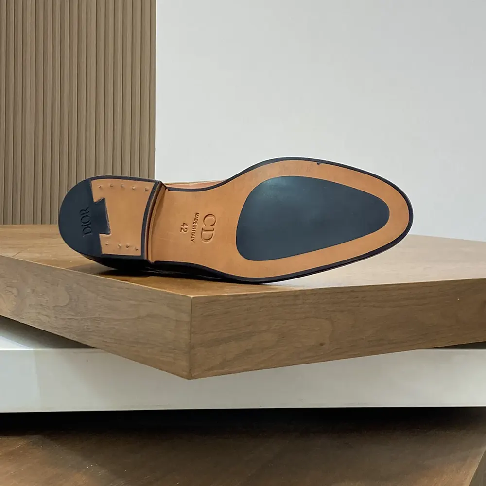 Dior Men Timeless Derby Shoe Brown Calfskin with Dior Oblique Gradient Patina - image 10
