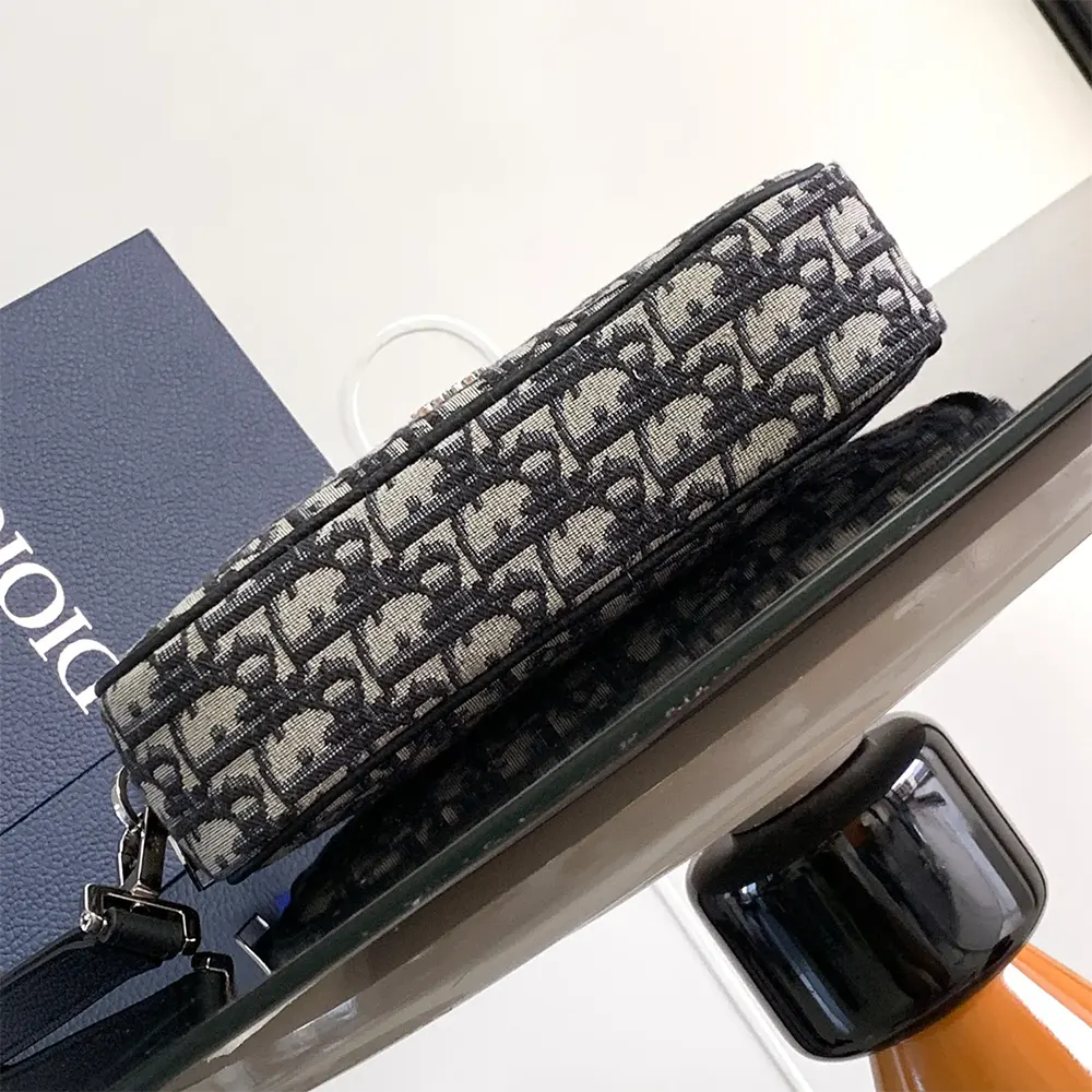 Dior Men Toiletry Bag Beige and Black Dior Oblique Jacquard - image 5