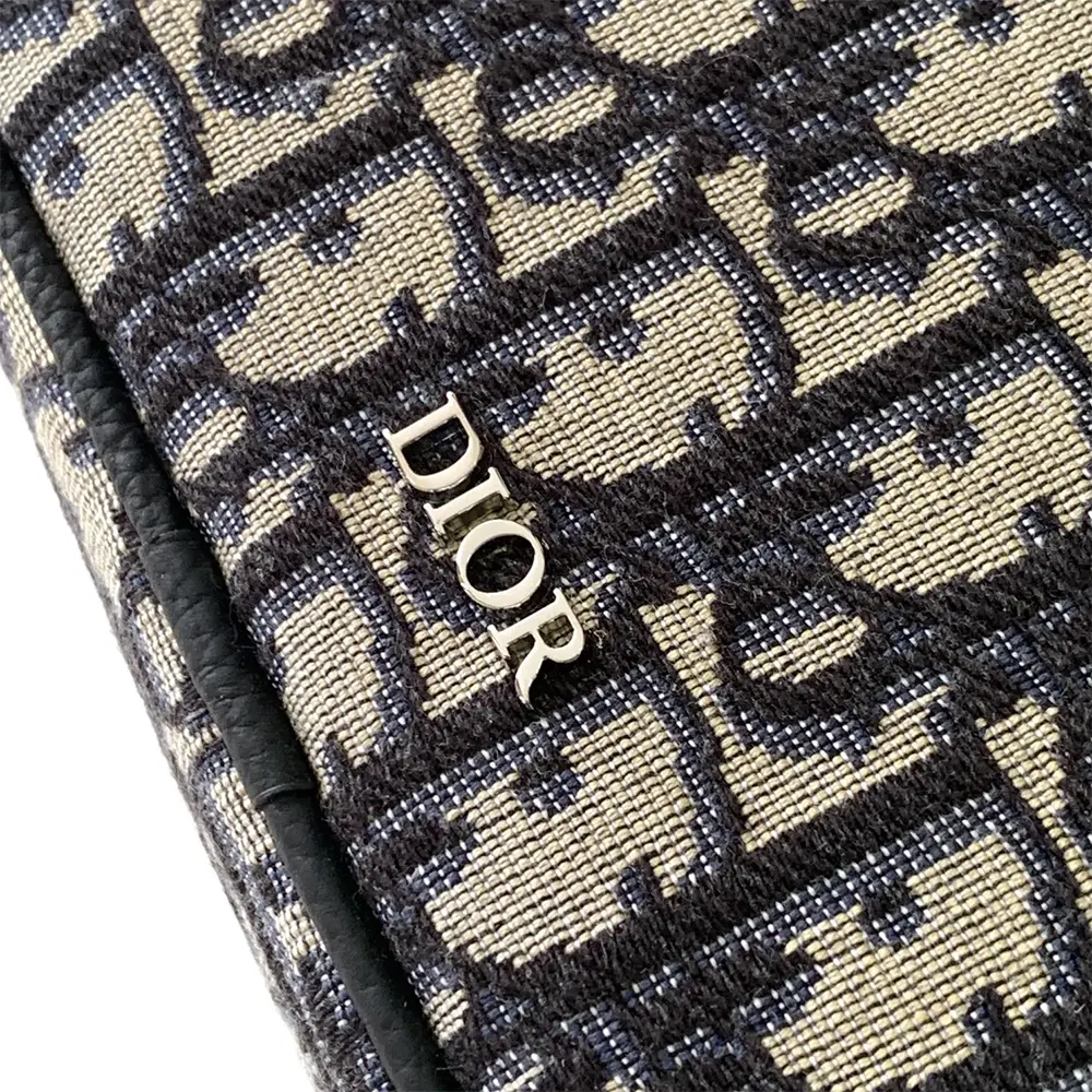 Dior Men Toiletry Bag Beige and Black Dior Oblique Jacquard - image 8