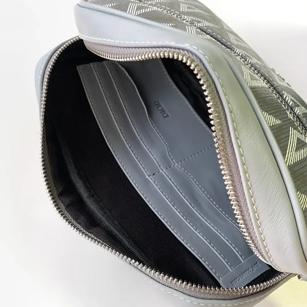 Dior Men Toiletry Bag Dior Gray CD Diamond Canvas 2ESCA340DCO_H42E - image 9