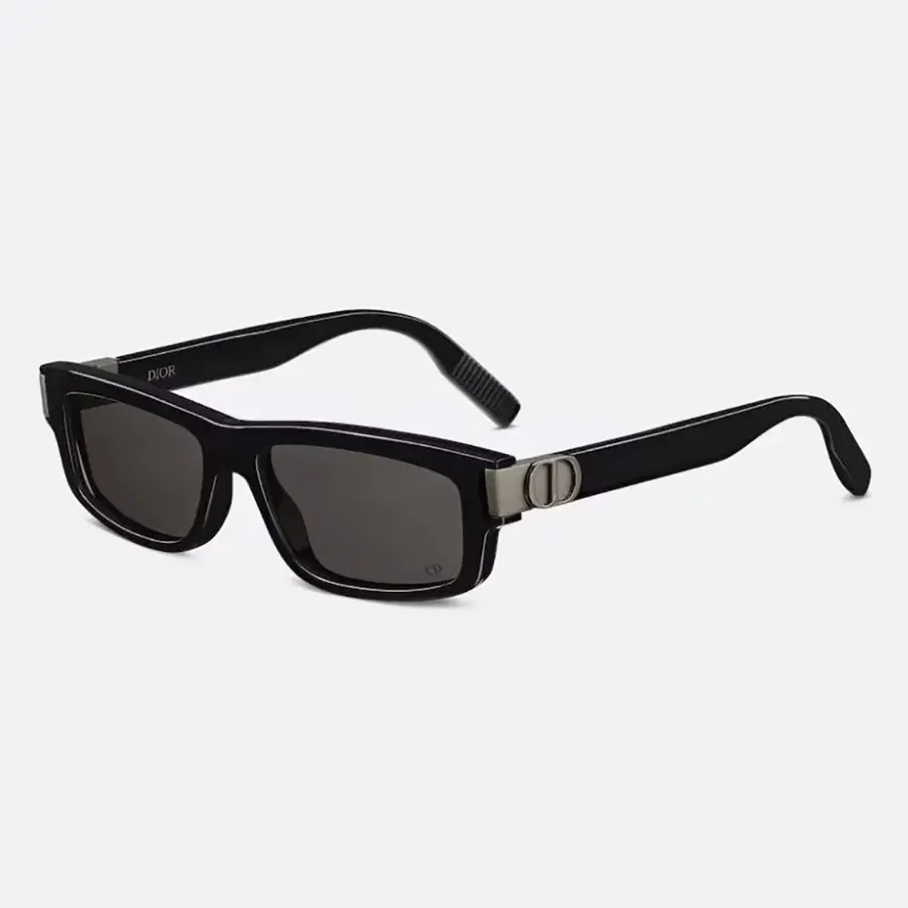 Front view of Dior Unisex CD Icon S2I Black Rectangular Sunglasses