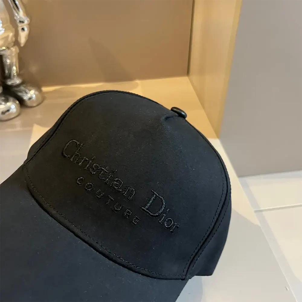 Dior Unisex Christian Dior Couture Baseball Cap Black Cotton Canvas - image 6