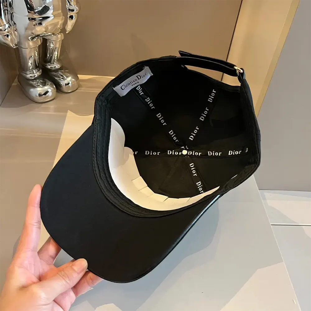 Dior Unisex Christian Dior Couture Baseball Cap Black Cotton Canvas - image 8