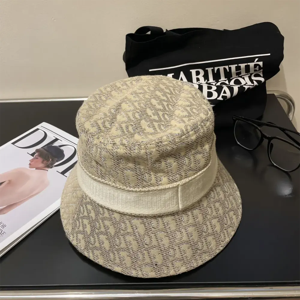 Dior Unisex D-Bobby Dior Oblique Small Brim Bucket Hat White and Gold-Tone Embroidery - image 4