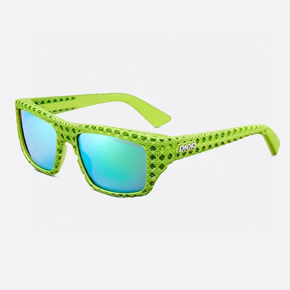 Dior Unisex Dior3D S1I Orange Mirrored Rectangular Sunglasses - image 7