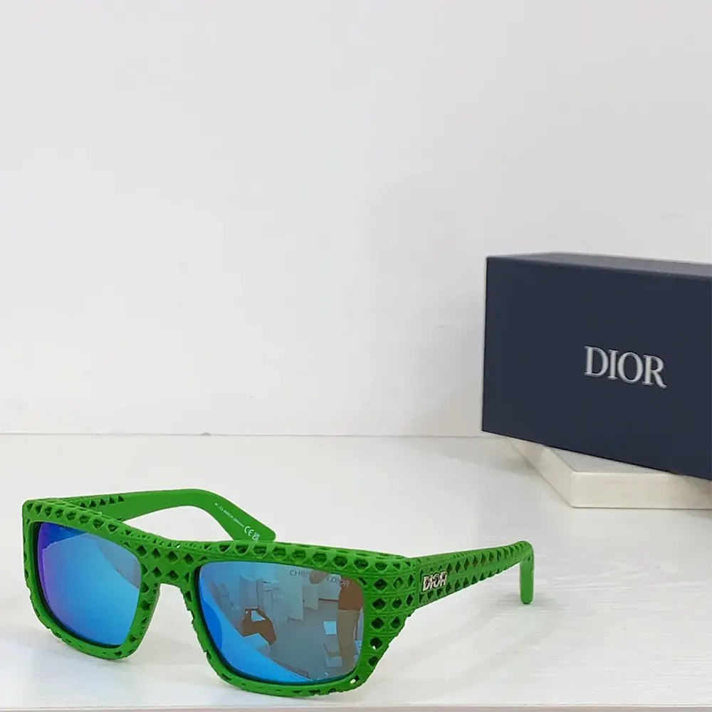 Dior Unisex Dior3D S1I Orange Mirrored Rectangular Sunglasses - image 8
