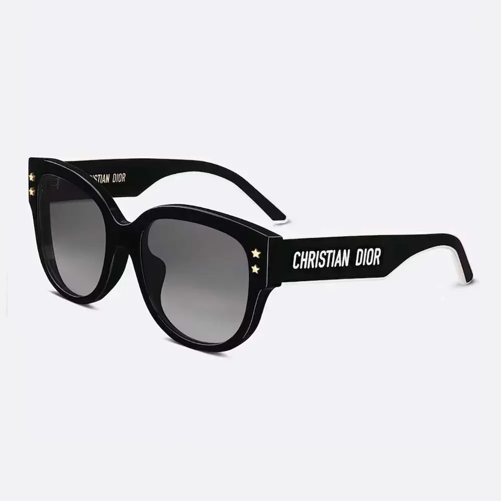 Front angle of Dior Unisex DiorPacific B2F Black Butterfly Sunglasses