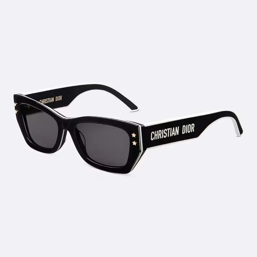 Front view of Dior Unisex DiorPacific S1U Black Square Sunglasses