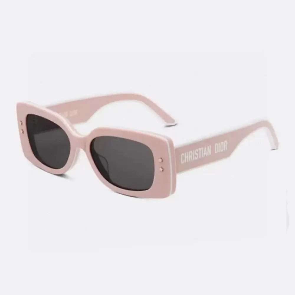 Front view of Dior Unisex DiorPacific S1U Pink Square Sunglasses