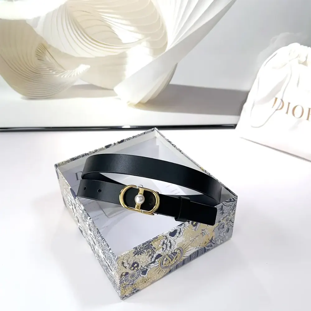 Dior Women 30 Montaigne Jolie Belt Black Smooth Calfskin 15 MM - image 4