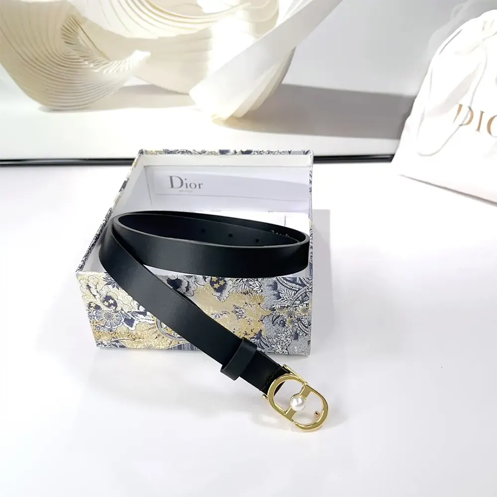 Dior Women 30 Montaigne Jolie Belt Black Smooth Calfskin 15 MM - image 7