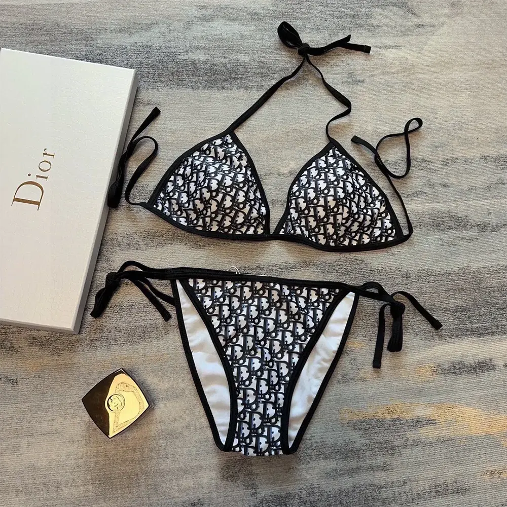 Side angle detail showing fabric texture of Dior Women Bikini set