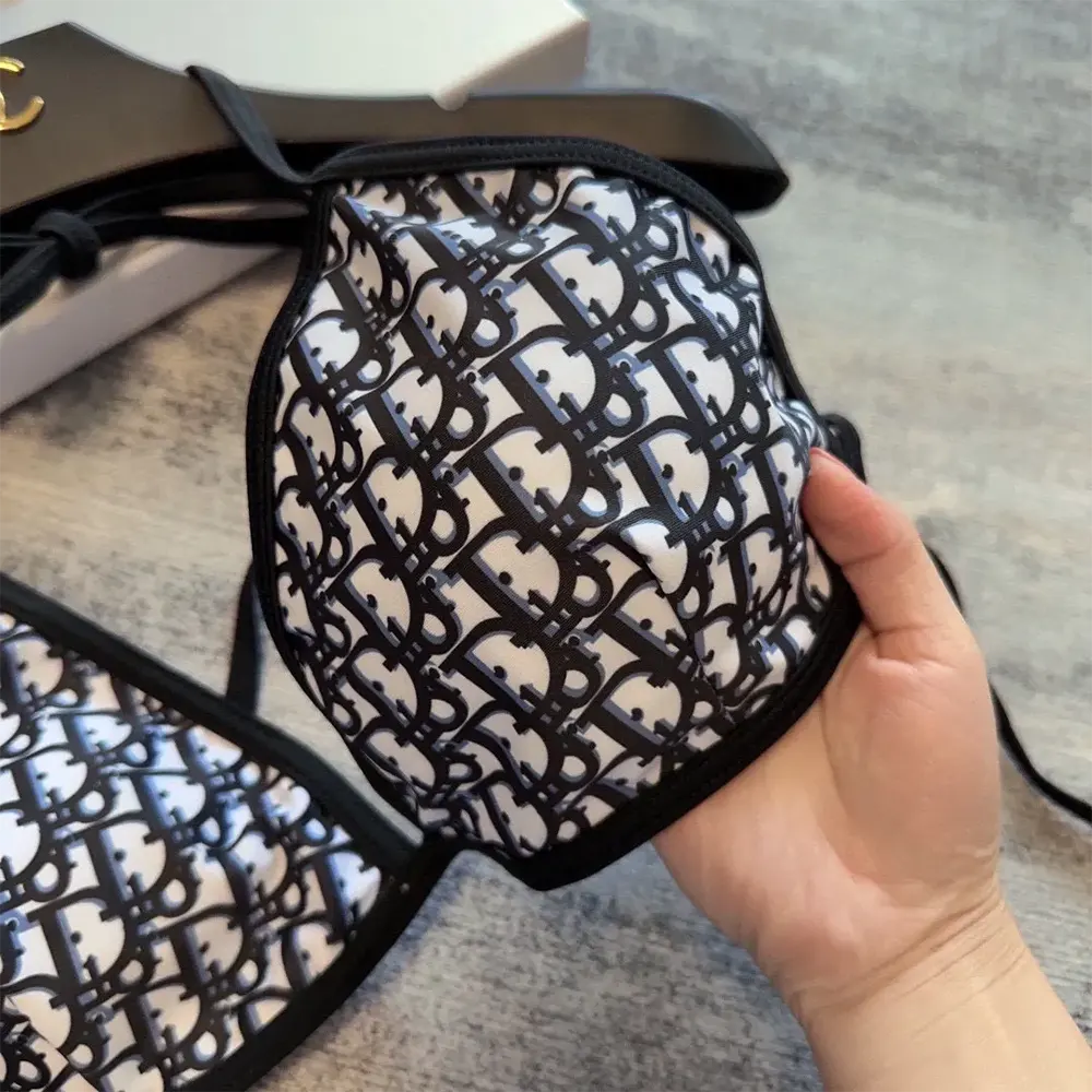 Dior Women Bikini Top / Bottom Blue Dior Oblique Technical Fabric 11BB01A2842_X5803 - image 7