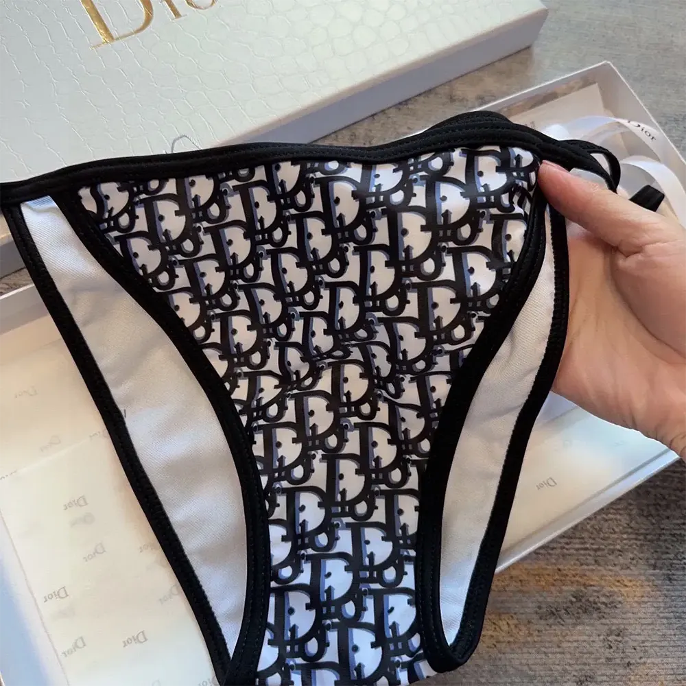 Dior Women Bikini Top / Bottom Blue Dior Oblique Technical Fabric 11BB01A2842_X5803 - image 6