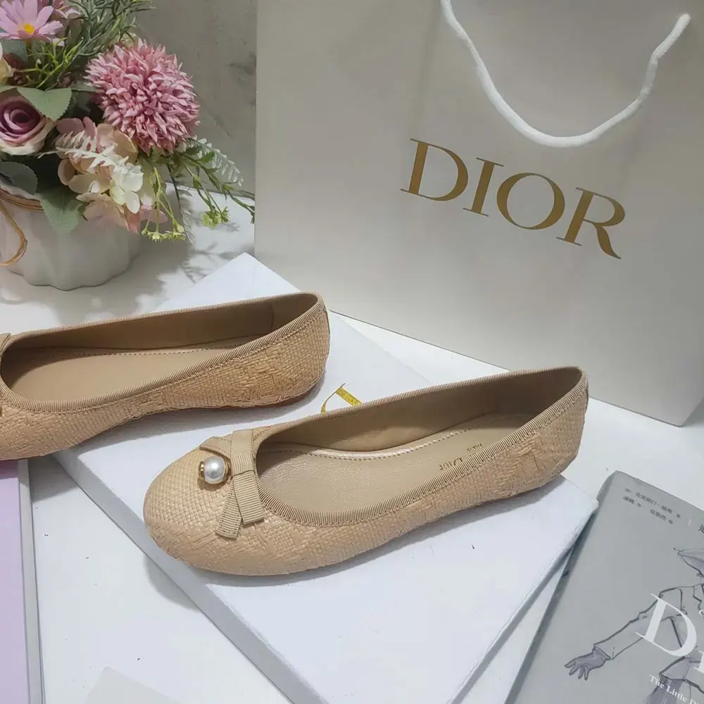 Dior Women Dior Ballet Flat Natural Cannage Raffia KCB900CFN_S23J - image 5