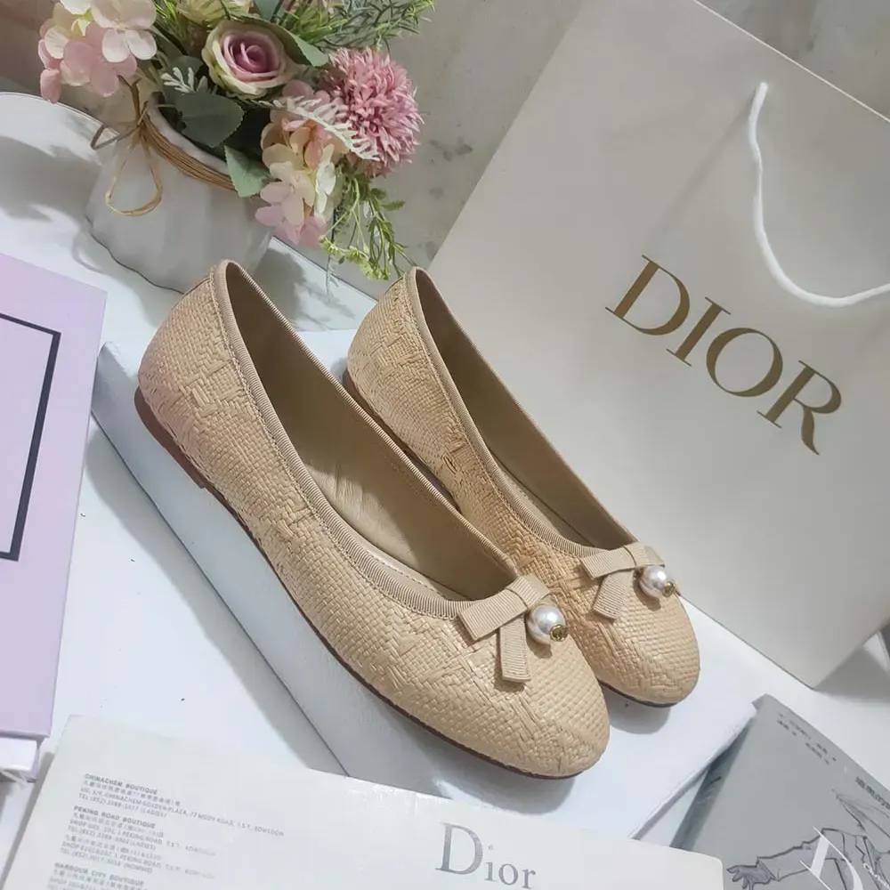 Dior Women Dior Ballet Flat Natural Cannage Raffia KCB900CFN_S23J - image 4