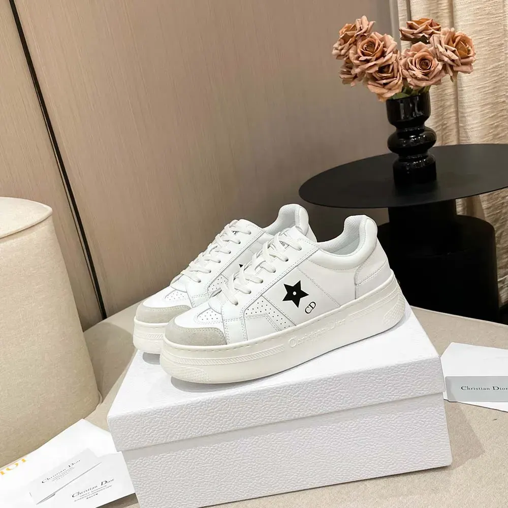 Dior Women Dior Star Platform Sneaker White Calfskin and Suede KCK413CLD_S09W - image 4