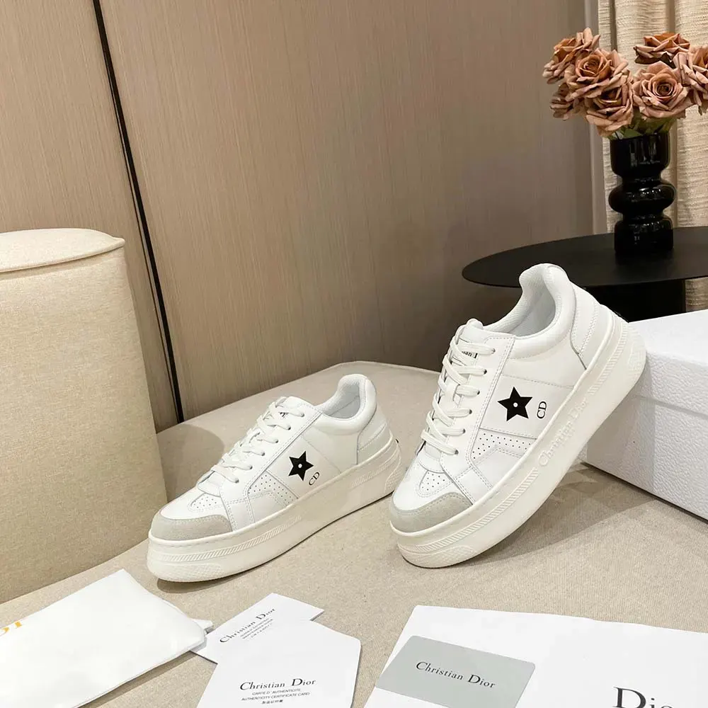 Dior Women Dior Star Platform Sneaker White Calfskin and Suede KCK413CLD_S09W - image 5