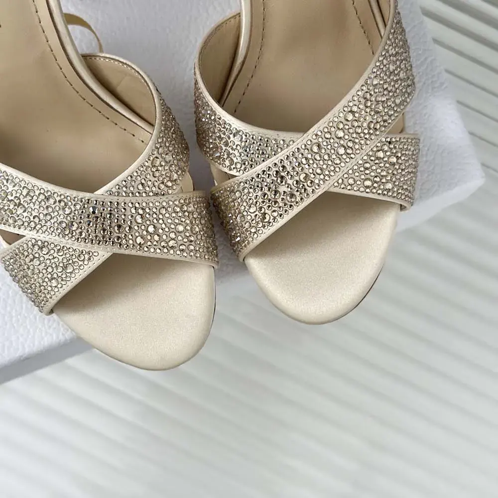 Dior Women Dior Tribales Heeled Slide Beige Suede Calfskin and Gold-Tone Strass - image 7