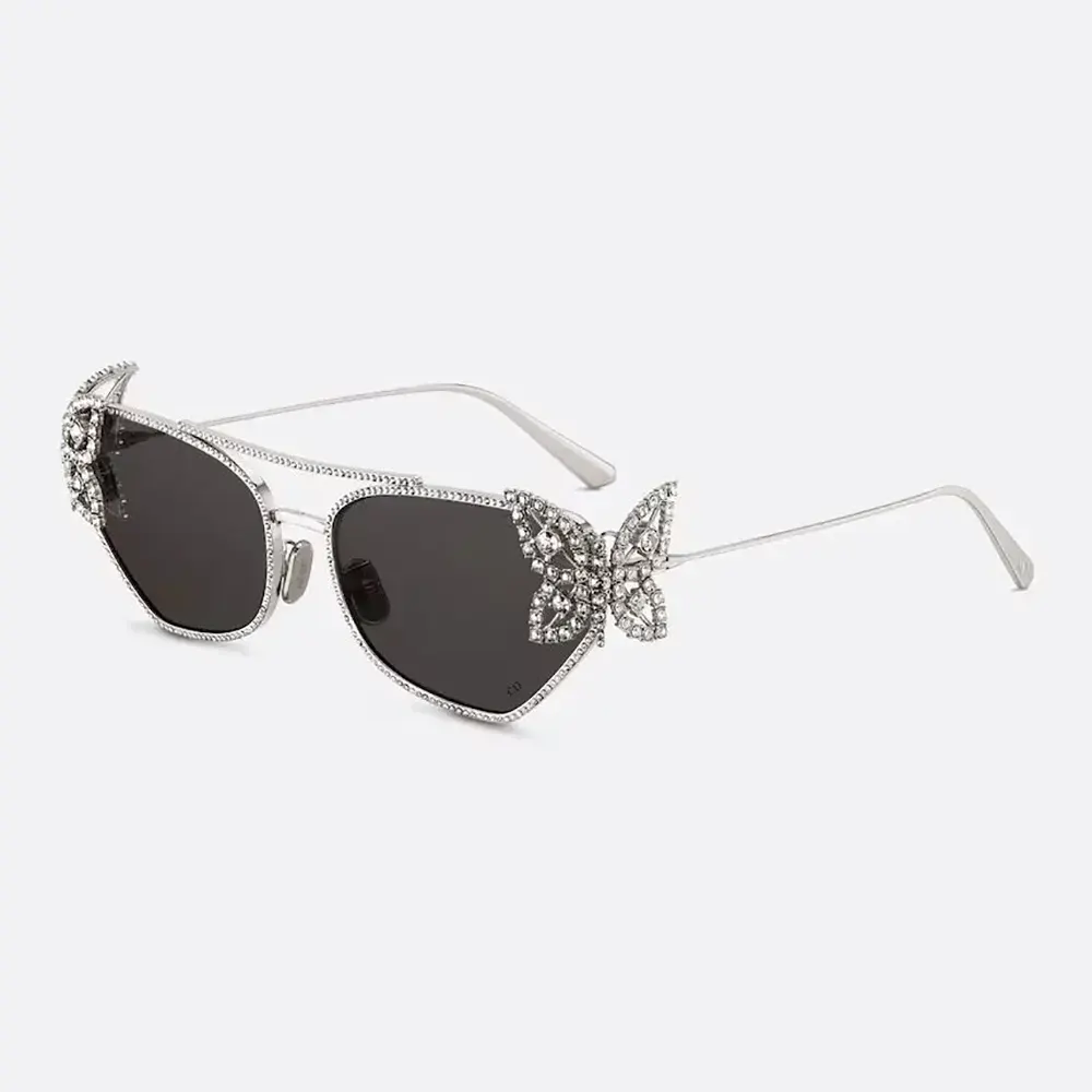 Front view of Dior Women DiorFantastica B1U Butterfly Sunglasses with Swarovski® crystals
