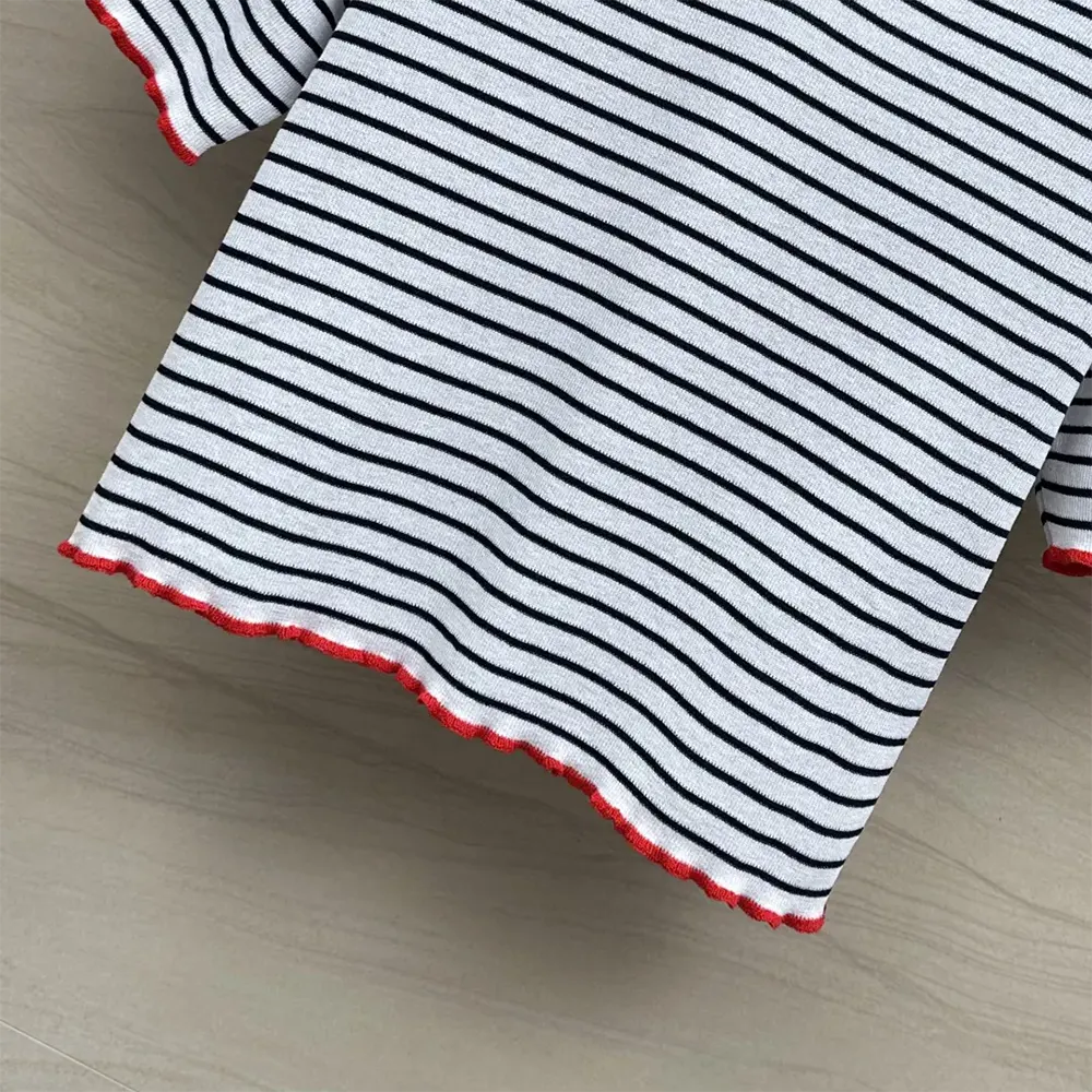 Dior Women Dioriviera Sweater White and Navy Blue Linen, Cashmere and Silk Ribbed Knit - image 8