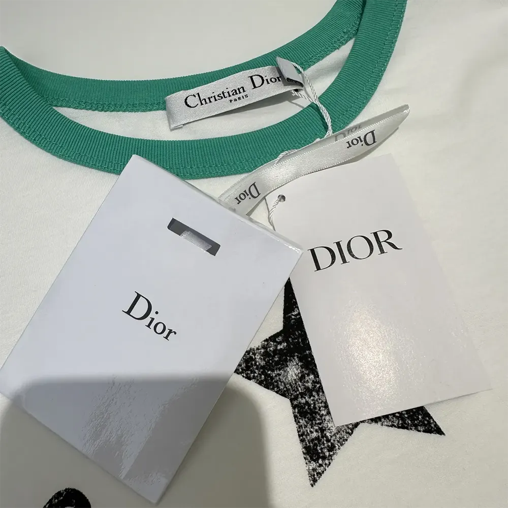 Dior Men Dioriviera T-Shirt Ecru and Aquamarina Cotton Jersey - image 6