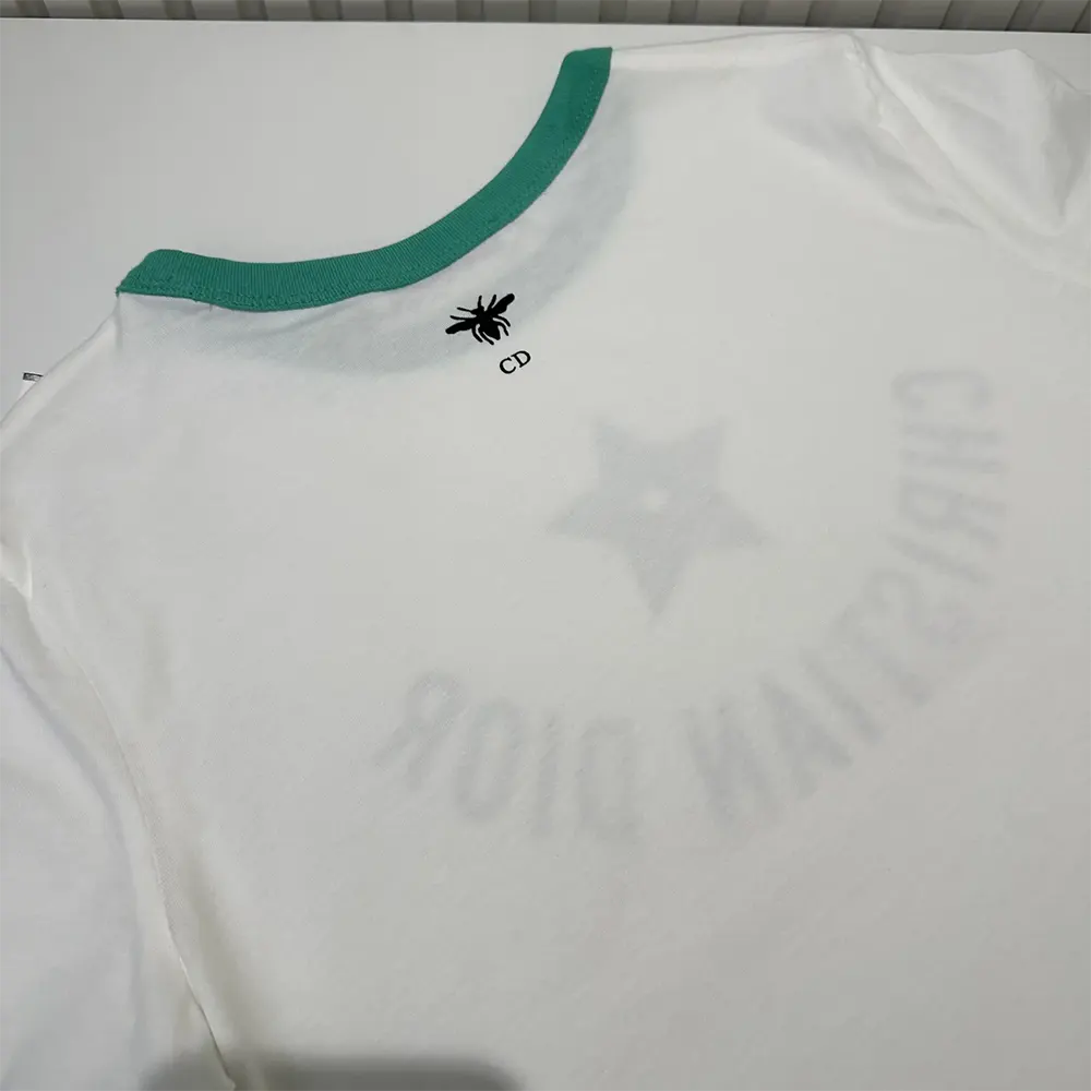 Dior Men Dioriviera T-Shirt Ecru and Aquamarina Cotton Jersey - image 5