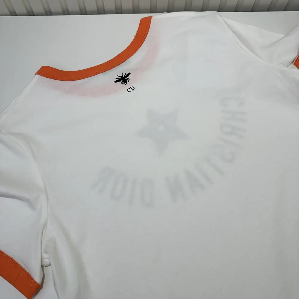 Dior Men Dioriviera T-Shirt Ecru and Coral Cotton Jersey - image 5