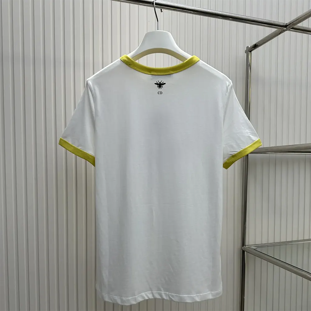 Side angle showing relaxed fit of Dior Women Dioriviera T-Shirt