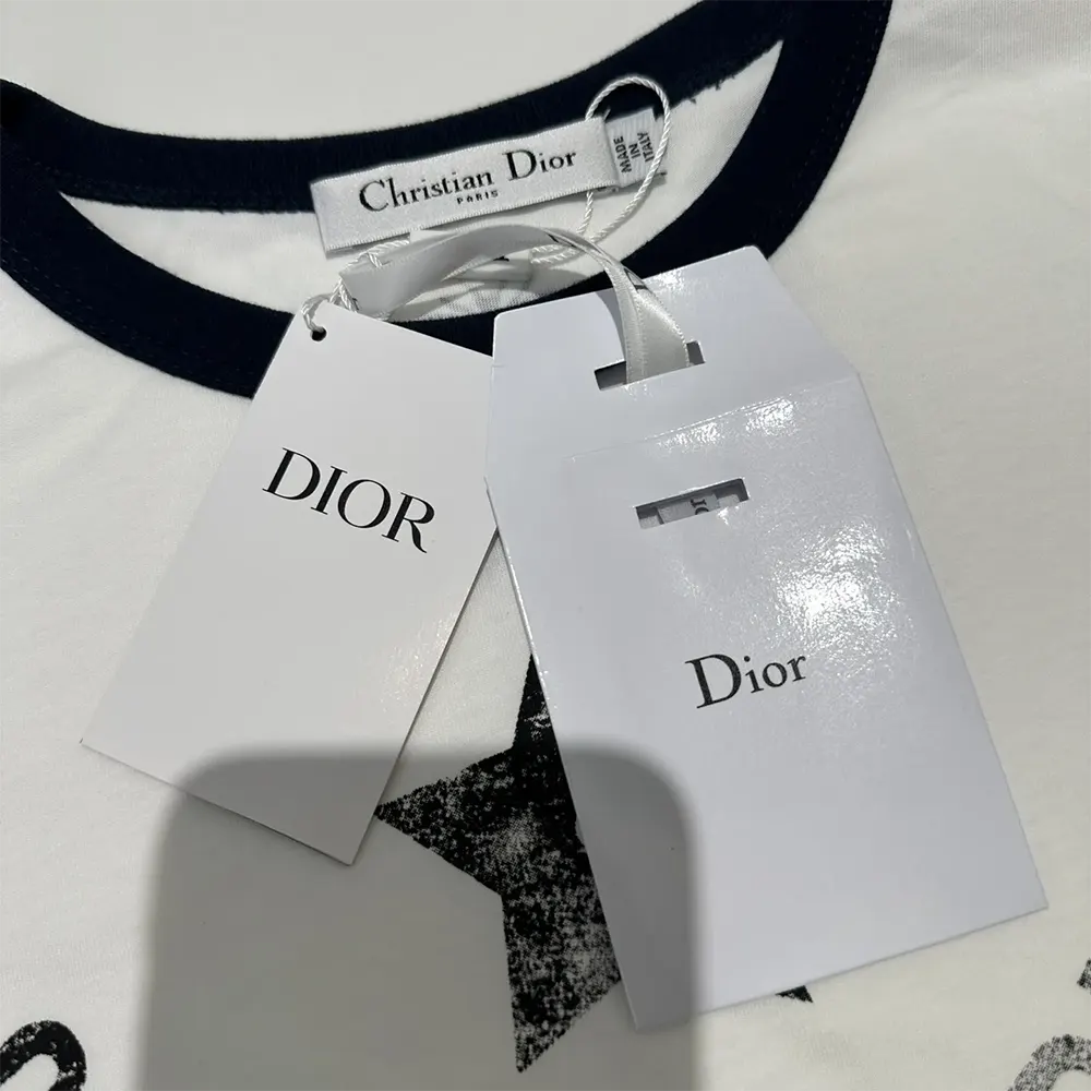 Dior Men Dioriviera T-Shirt Ecru and Navy Blue Cotton Jersey - image 6