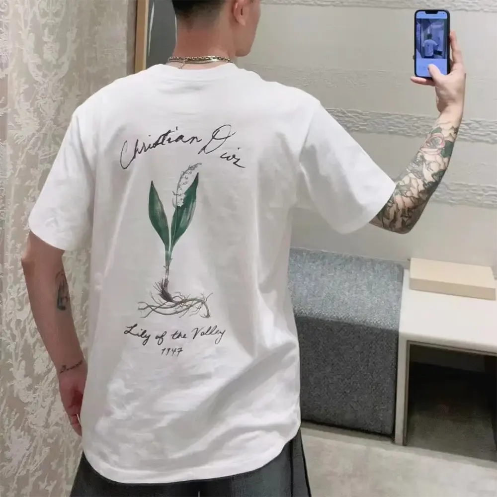 Dior Men Handwritten Christian Dior T-Shirt Relaxed Fit White Cotton Jersey - image 12