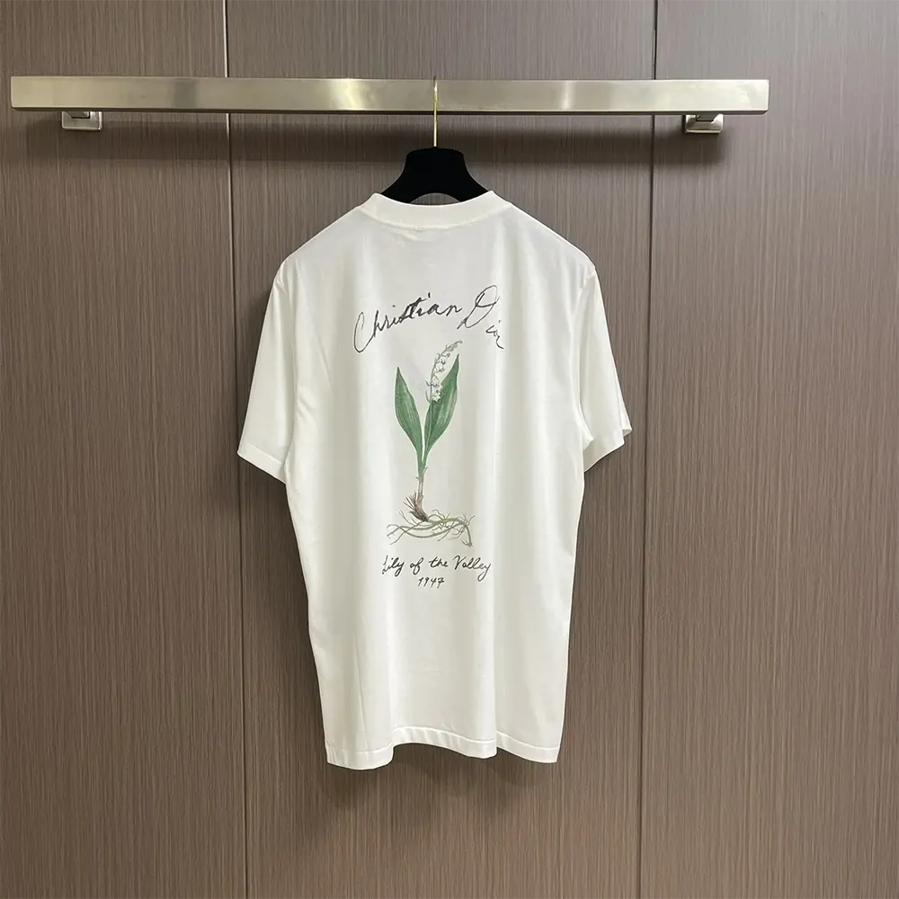 Side profile showing relaxed fit of Dior Women Handwritten Christian Dior T-Shirt