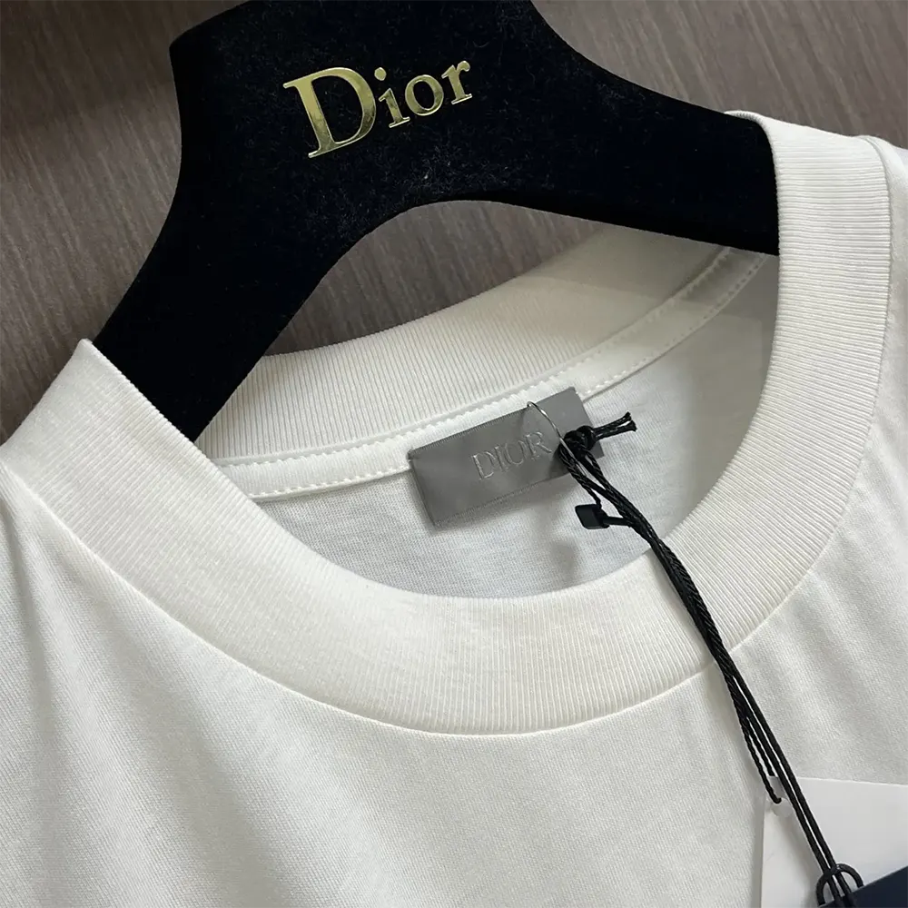 Dior Women Handwritten Christian Dior T-Shirt Relaxed Fit White Cotton Jersey - image 4