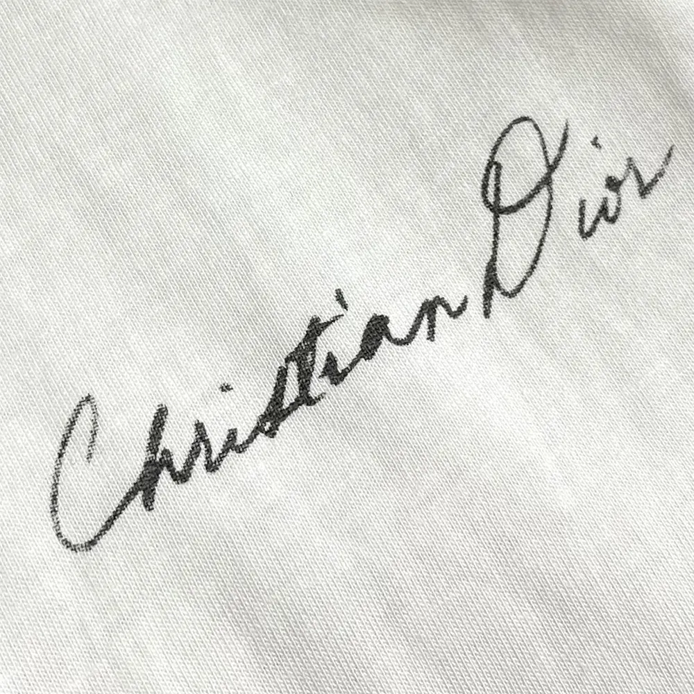 Dior Women Handwritten Christian Dior T-Shirt Relaxed Fit White Cotton Jersey - image 8