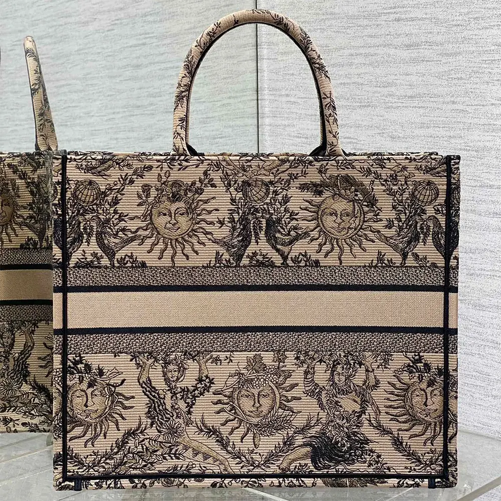 Side angle showing silhouette of Dior Women Large Dior Book Tote
