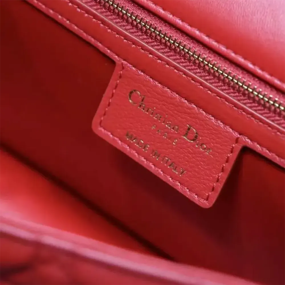 Dior Women Large Dior Caro Bag Red Soft Cannage Calfskin - image 10