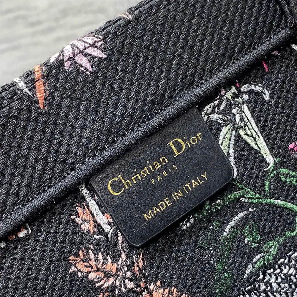 Dior Women Medium Dior Book Tote Black Multicolor Dior Herbarium Embroidery - image 10