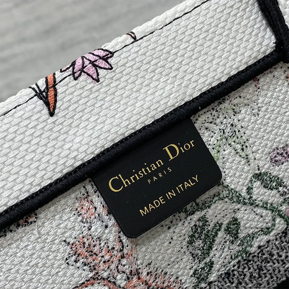 Dior Women Medium Dior Book Tote White Multicolor Dior Herbarium Embroidery - image 10