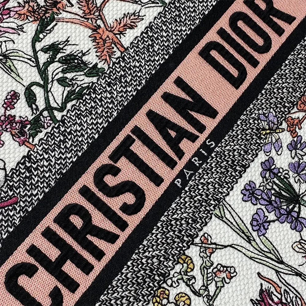 Dior Women Medium Dior Book Tote White Multicolor Dior Herbarium Embroidery - image 9