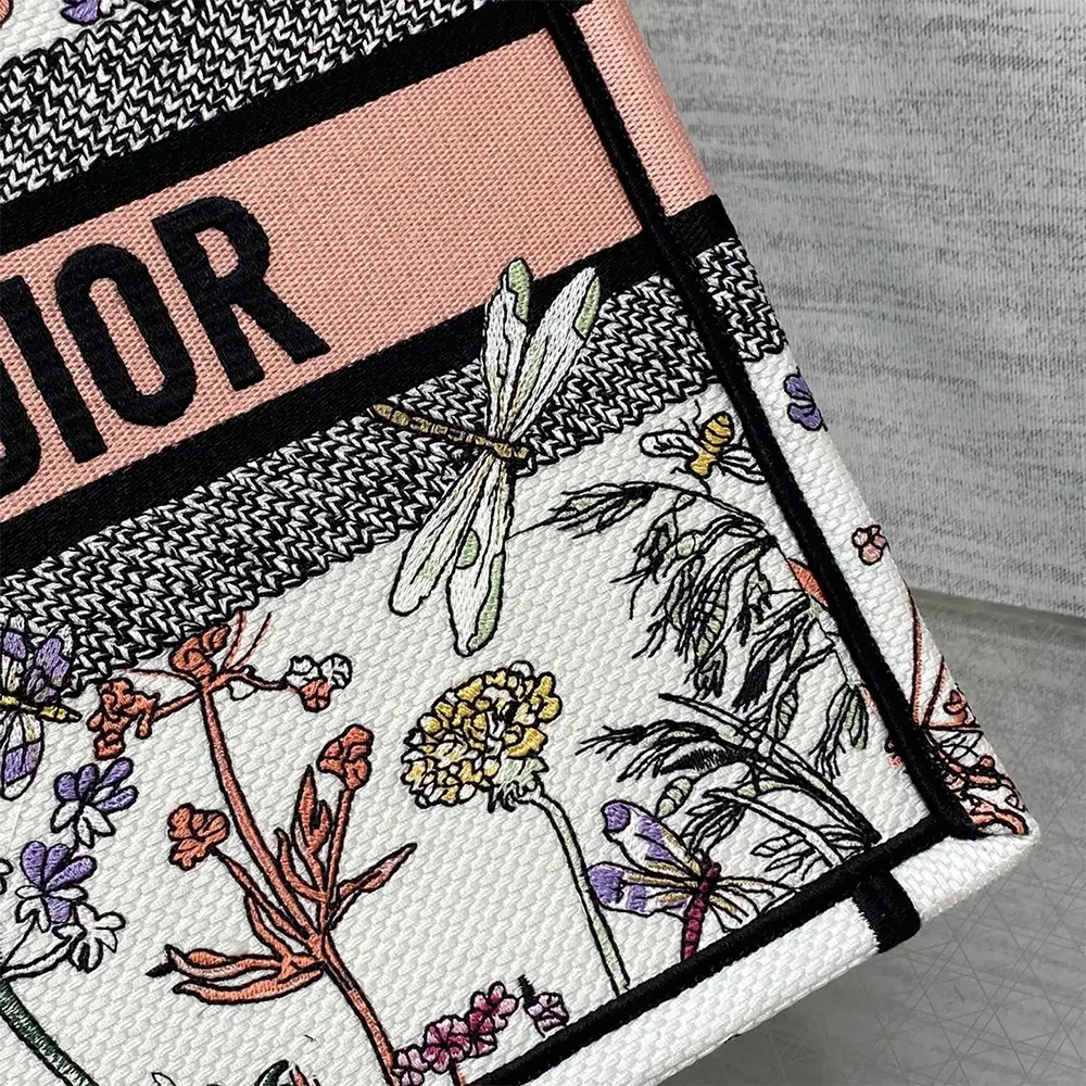 Dior Women Medium Dior Book Tote White Multicolor Dior Herbarium Embroidery - image 8