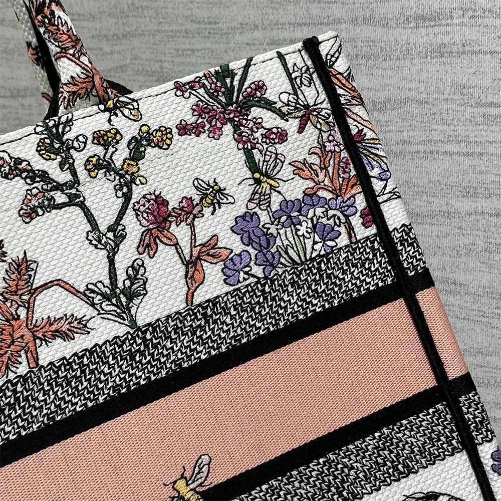 Dior Women Medium Dior Book Tote White Multicolor Dior Herbarium Embroidery - image 7