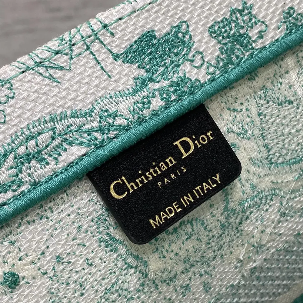 Dior Women Medium Dioriviera Dior Book Tote Aquamarina Toile de Jouy Embroidery - image 10