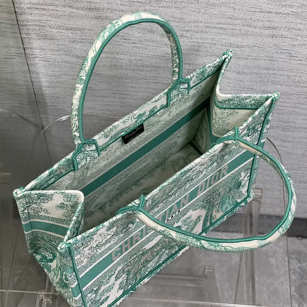 Dior Women Medium Dioriviera Dior Book Tote Aquamarina Toile de Jouy Embroidery - image 6