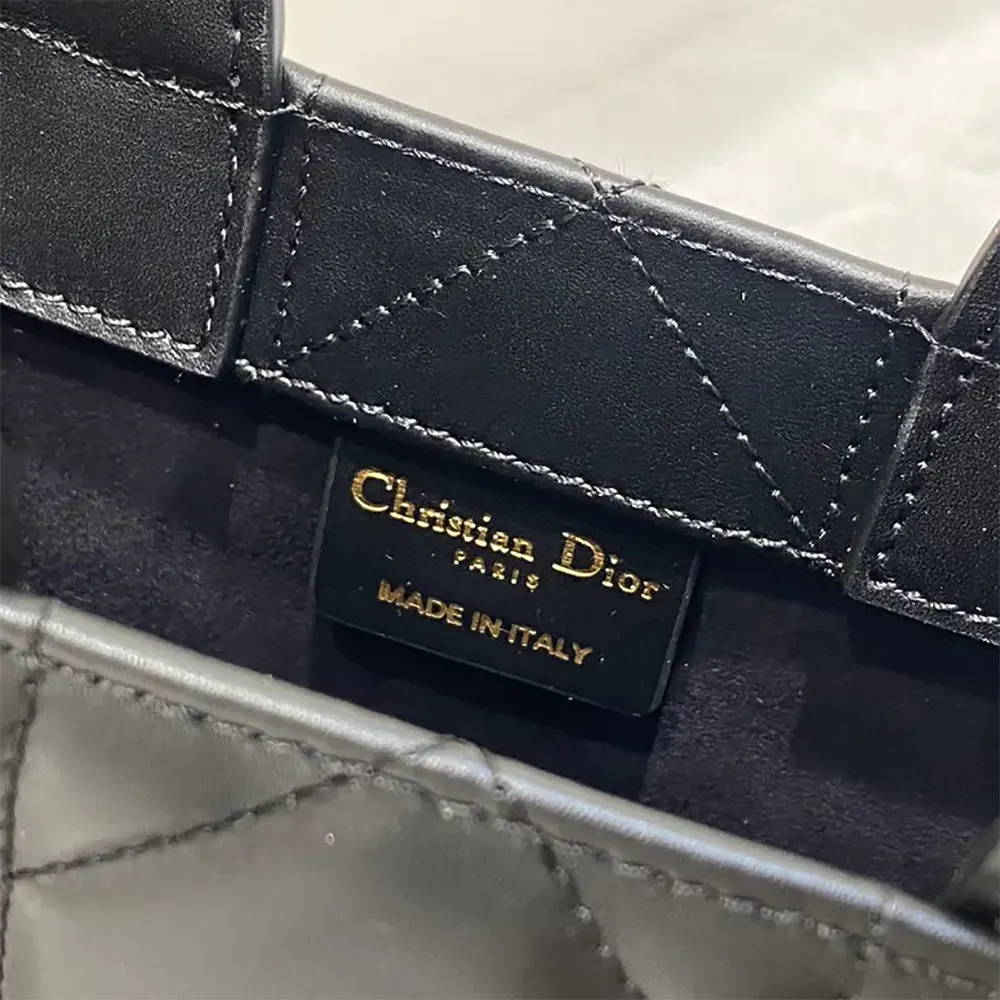 Dior Women Mini Dior Book Tote Black Macrocannage Calfskin - image 10